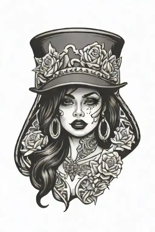 Gangster Girl Cowboy Hat Miami