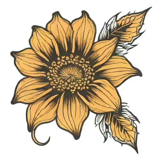 Fine Line Gerbra Flower For My Dad