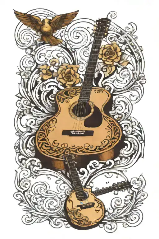 Acoustic Martin Guitar With Cutaway