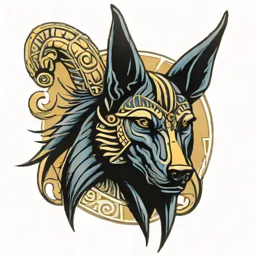 Anubis Egyptian God Of Death With A Malinois Face