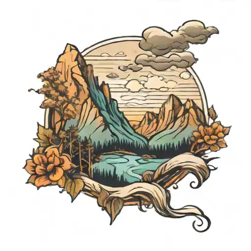 A Majestic Mountain Range With A Winding Road Leading To New Horizons