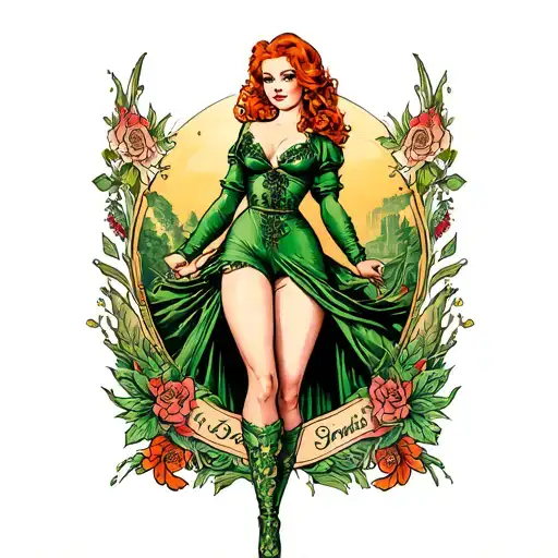 Redhead Irish Pinup Girl Standing