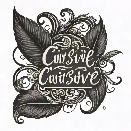 Cursive Philosophical Word Very Deep