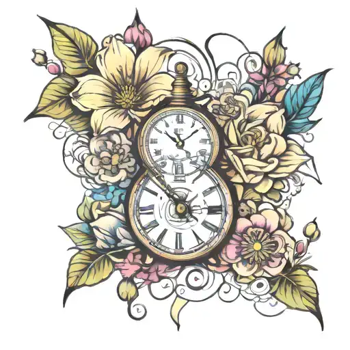 Cosmo Flowers With Date And Time