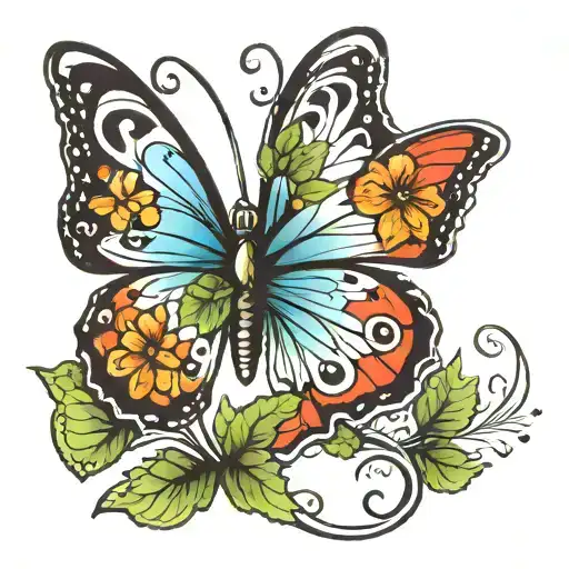 Butterfly Horshoe Clover Leaf