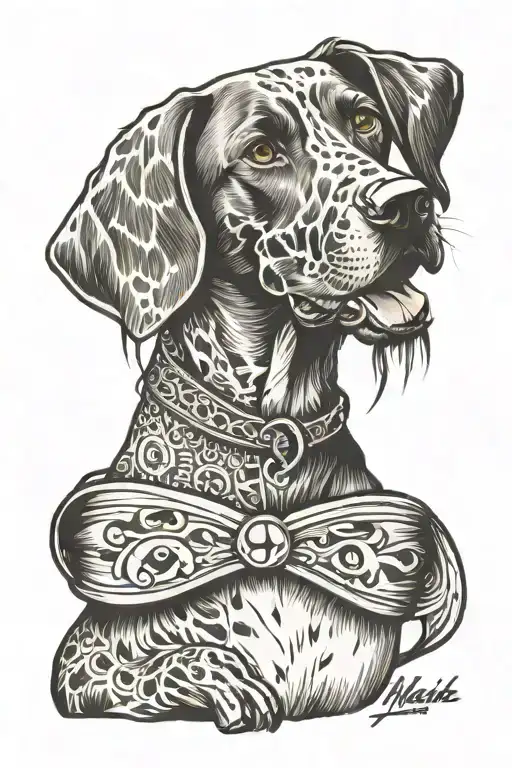 German Shorthair Pointer With Medic Symbol