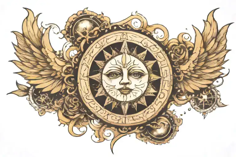 Celestial Moon Intricate Pagan