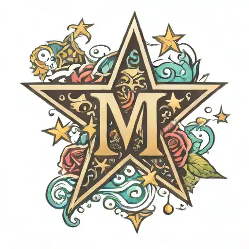 Star And 3 Letters M M M