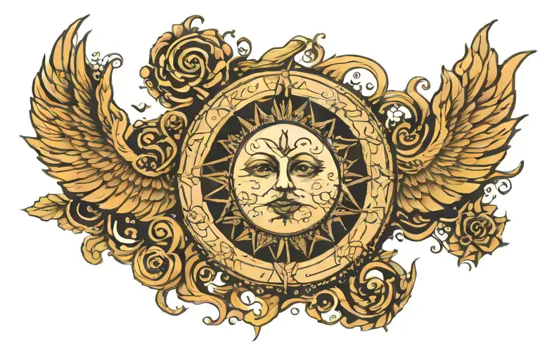 Celestial Moon Intricate Pagan