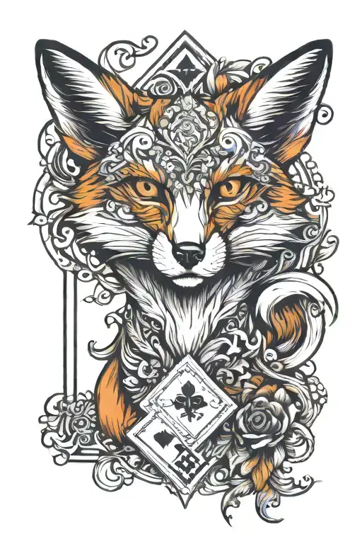 Fox Playing Card