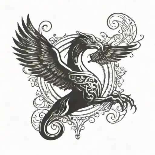 Vertical Line Half Cocker Spainel Half Arwen Symbol