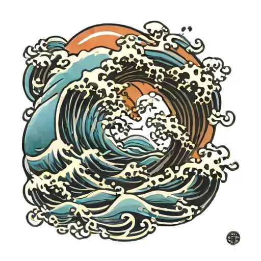 Japanese Tattoo Water Waves