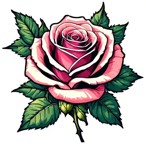 Rose Starting From The Wrist Up Along The Forarm