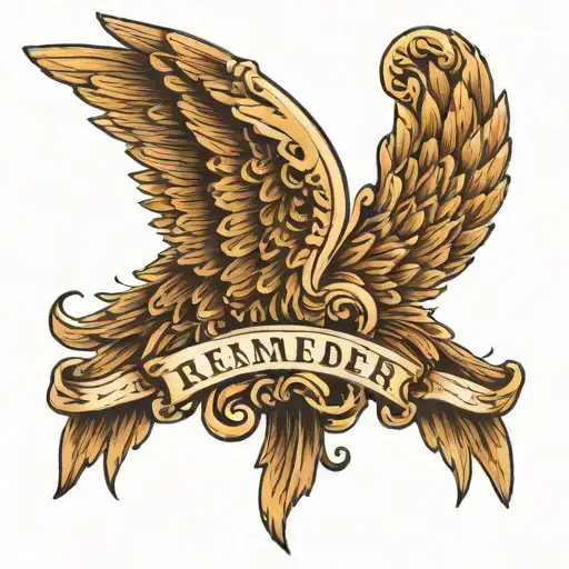 Angel Wings That Say Remember