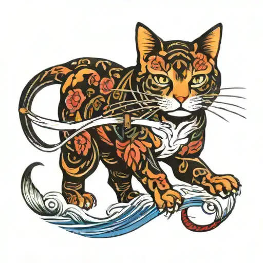 Japanese Cat Fishing