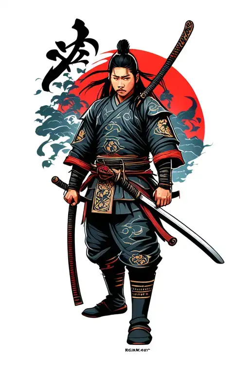 Katana Samurai Standing