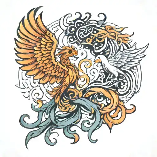 Medusa And Phoenix Rising