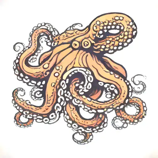 Octopus Gracefully Swimming