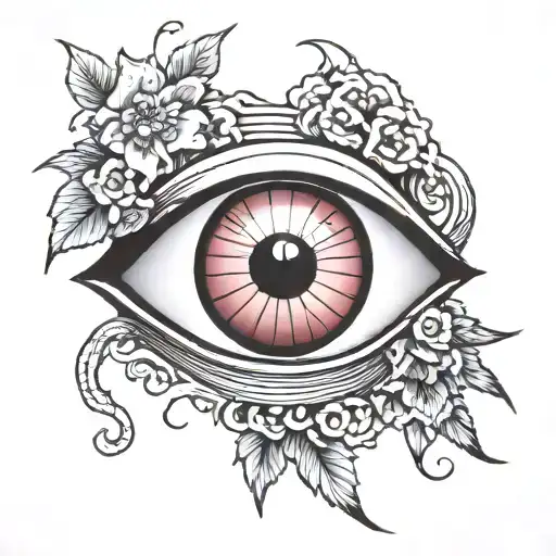 Eyeball With The Japanese Symbol For Wisdom Inside