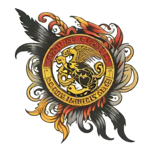 Suicide Awareness With Marine Corps Emblem With Hawk Phoenix And Witchcraft