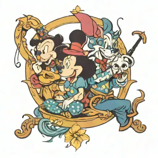 Disney Characters Playing