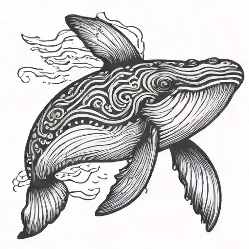 I Would Like A Humpback Whale Tattoo In Black And Gray