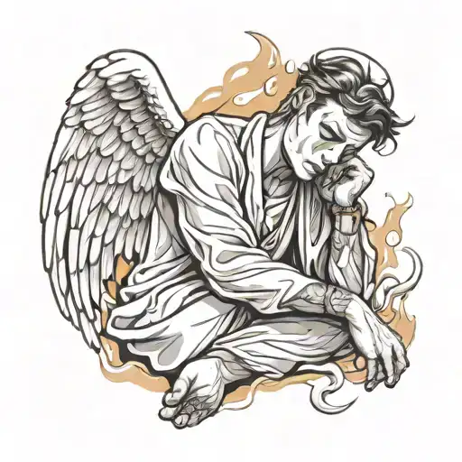 Exhausted Angel Man