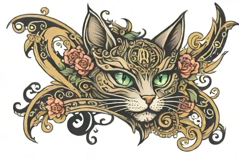 Cat Eye With Chad Name Written