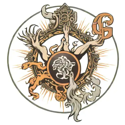 Perfect Circle With God Speed In Letters Through It With Hands Praying Below Good Speed