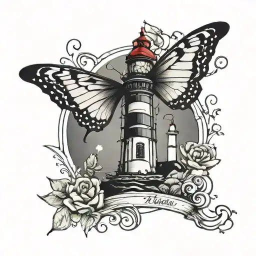 Butterfly Lighthouse Infinity Symbol