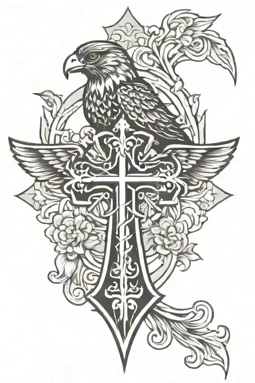 Polish Irish Catholic Cross Falcon