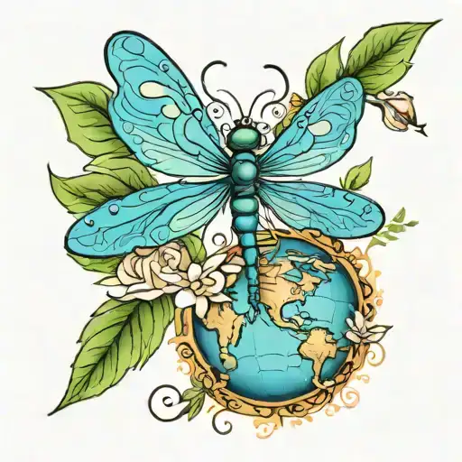 The Earth On A Dragonfly Back In The Heart