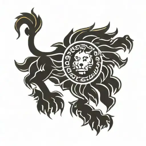 Galatasaray Logo And Lion Wearing