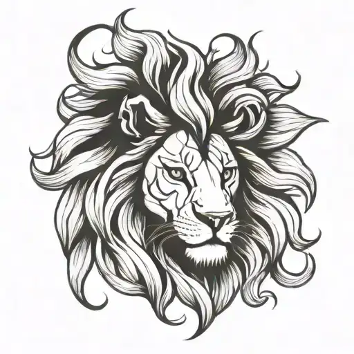 Lion Outline Sideface