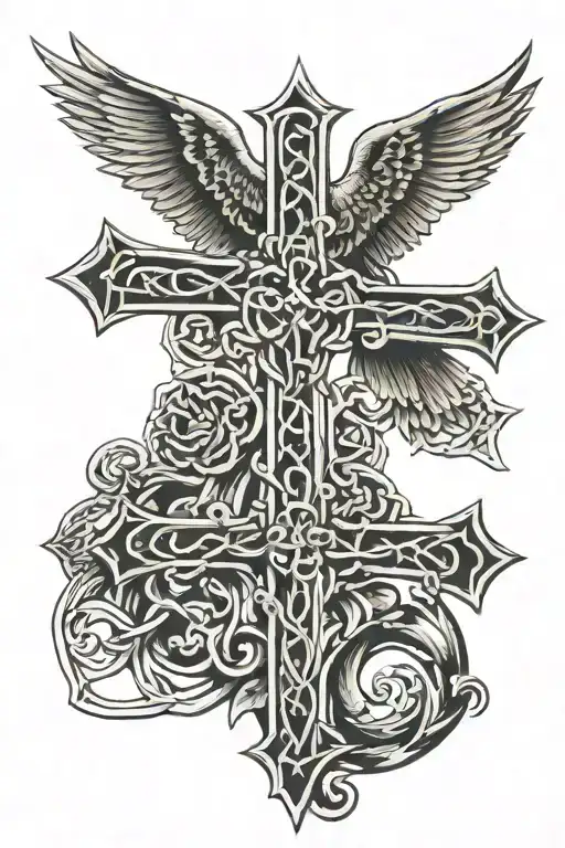 Catholic Cross Polish Falcon Irish Knot