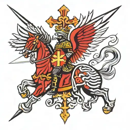 Polish Winged Hussar Irish Cross