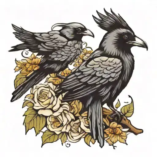 Mix Of Raven And Crow
