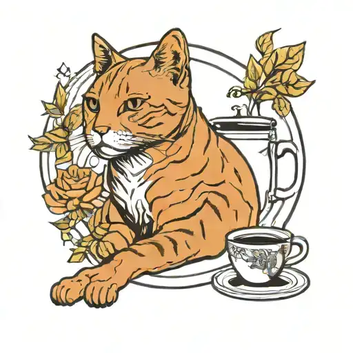 Minimalist Tattoo For Infj Libra Who Loves Cats And Coffee