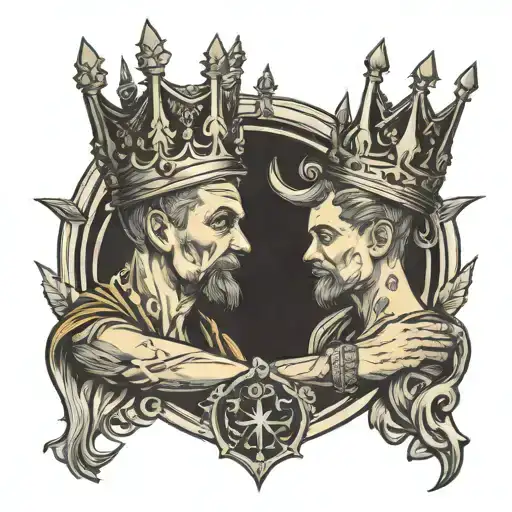 Father Passing Son Passing Down Crown