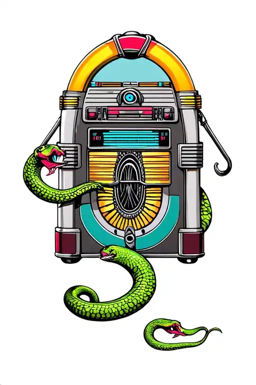Jukebox With Blue Eyed Snake