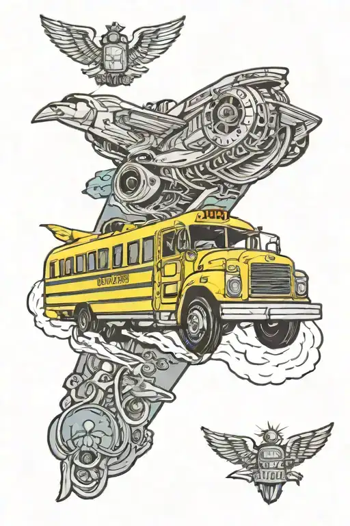 School Bus Air Force Veteran Grandma Memory