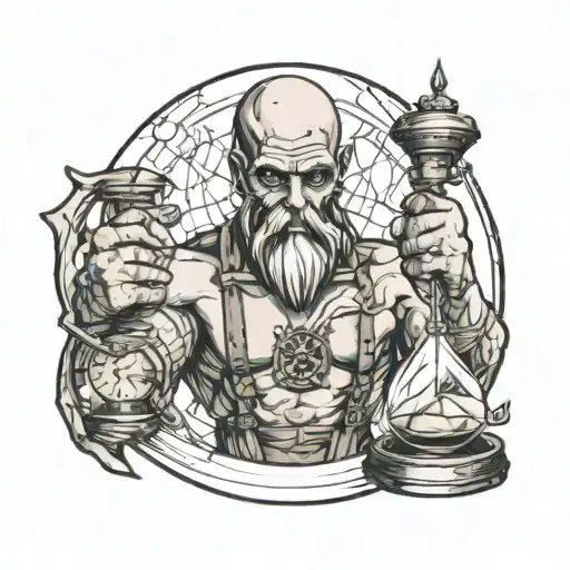 Atlas Holding A Broken Hourglass