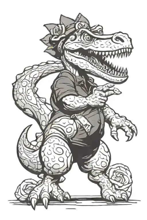 Rosie The Riveter Dinosaur