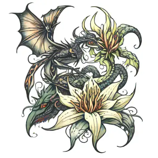 Spider Lilly And Dragon