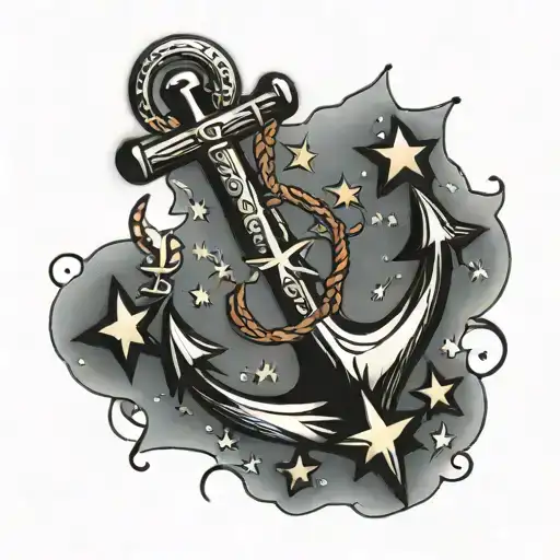 Anchor With For Stars
