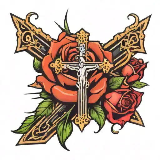 Rose With Crucifix