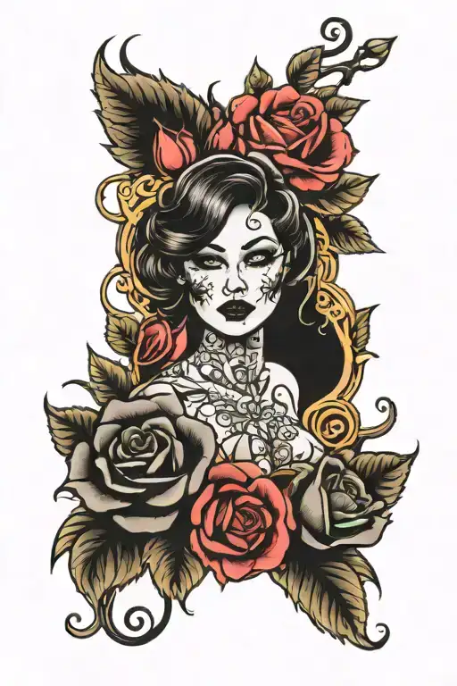 Blackout With Roses And The Name Evelynn