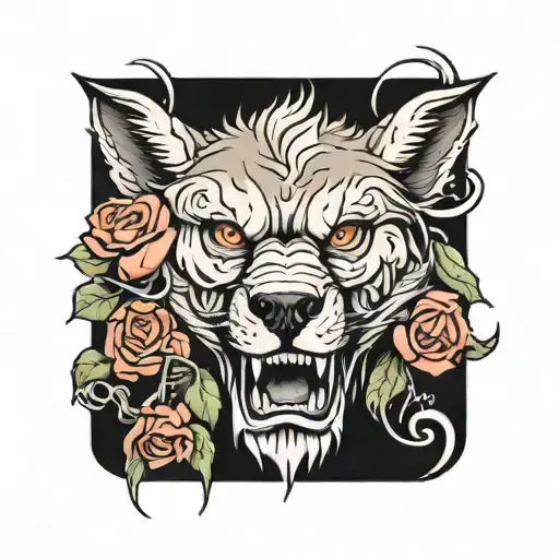 Warewolf With Rose Intertwined