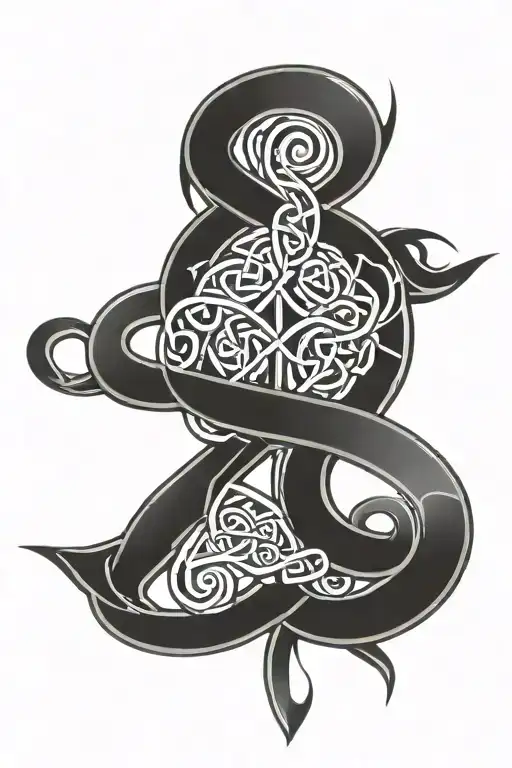 Treble Clef Intertwined Within Celtic Knot