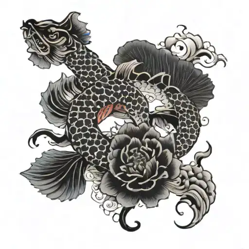 Koi And Dragon Sleeve